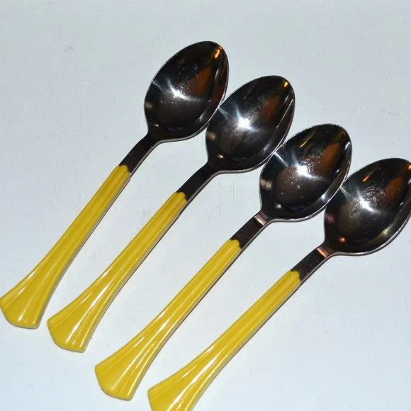 Vintage Northland Utensils 13 Pieces Made In Japan Yellow Handles Dinnerware - Picture 4 of 6